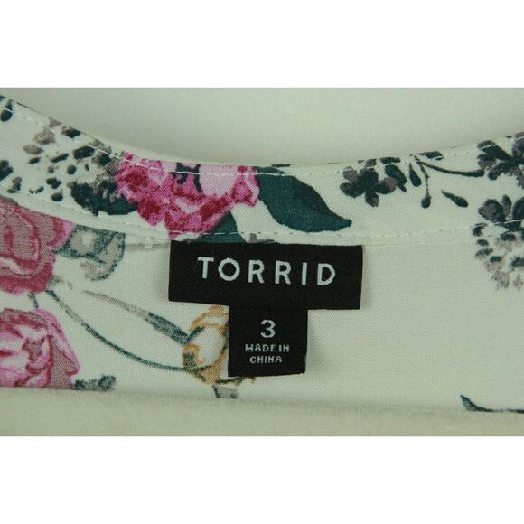 Torrid 3 Size 3X *Boho Chic* Floral Peasant Regency Empire Waist Button Front - Picture 8 of 12
